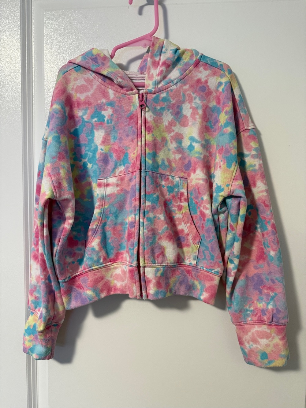 The Children's Place Pastel Tie-Dye Zip Hoodie - Pink, Blue, Yellow